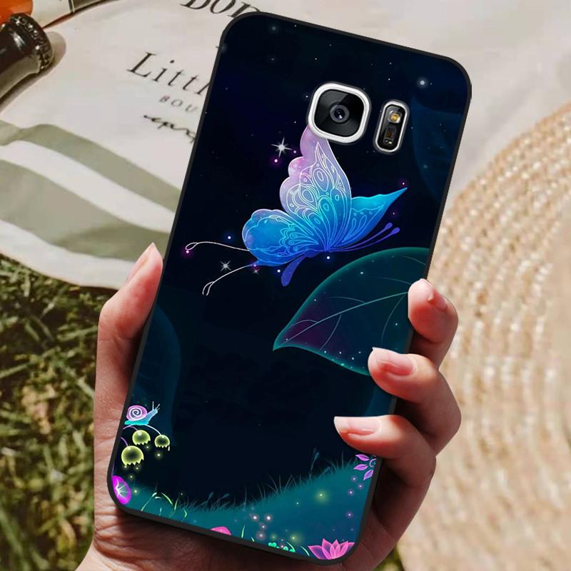 For Samsung Galaxy S7 Edge Silicone Case Cute Pattern Soft TPU Phone Cover For Samsung Galaxy S6 S7 S 7 Edge Back Cover Bumper