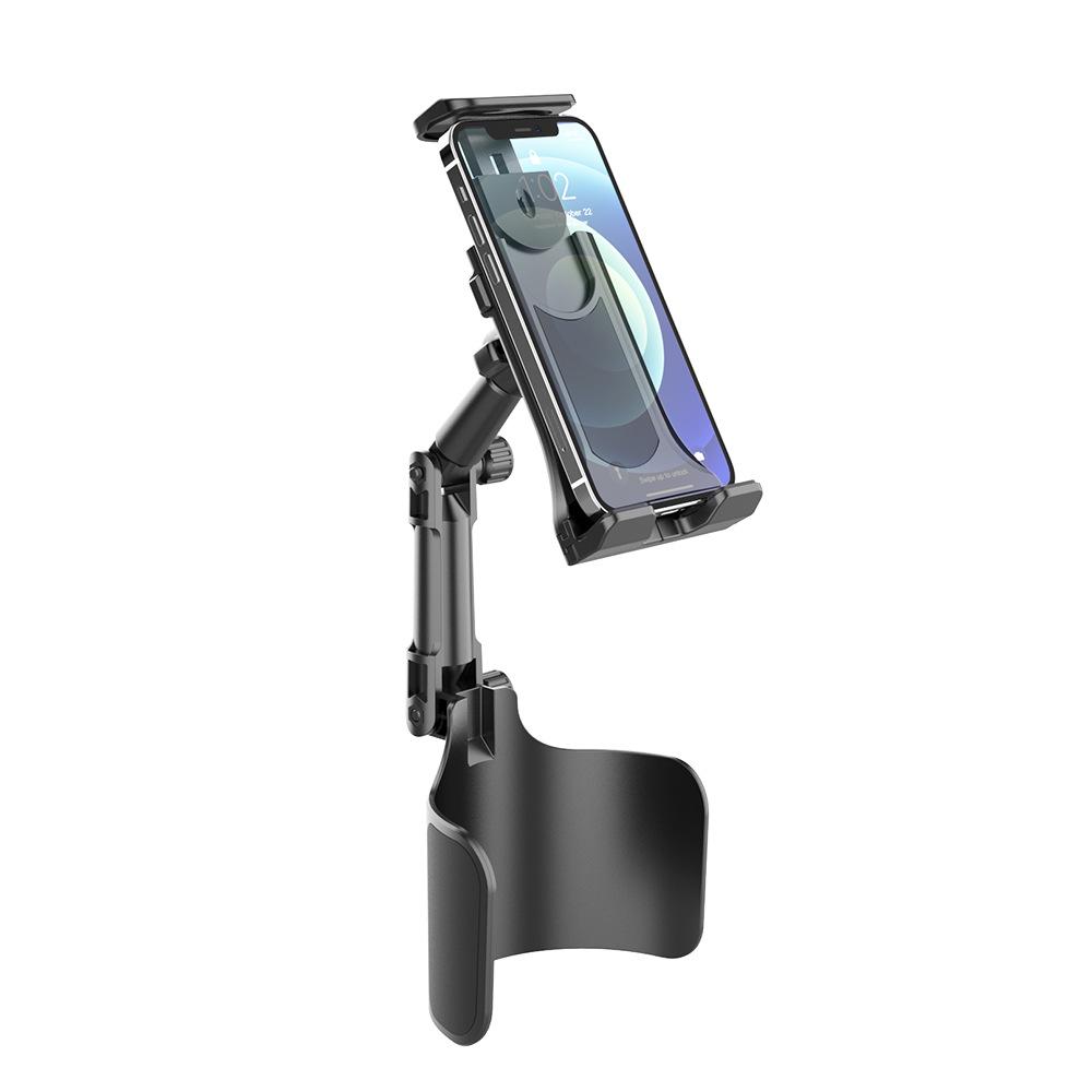 Magnetic Car Cup Holder & Phone Mount with Multi-functional Adjustment