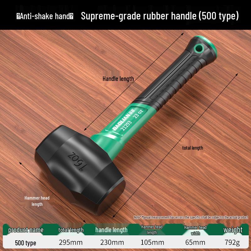 Baolian Shockproof Rubber Hammer: Industrial-Grade, Anti-Bend, Multifunctional for Floor Tile Installation