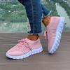 Summer Yellow Casual Shoes Women Flat Shoes Breathable Mesh Knit Sneakers Women Tennis Shoe Lightweight Running Shoes Woman Shoe