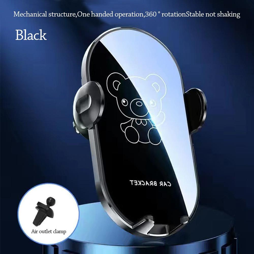 

Пластиковый автомобильный держатель для телефона с креплением на воздуховод, регулируемая подставка для мобильного телефона, милый автомобильный держатель для телефона, автомобиль чёрный