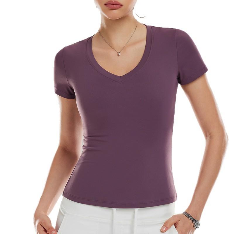 American Style Womens Athletic T Shirt With Moisture Wicking Fabric For Yoga Fitness And Running