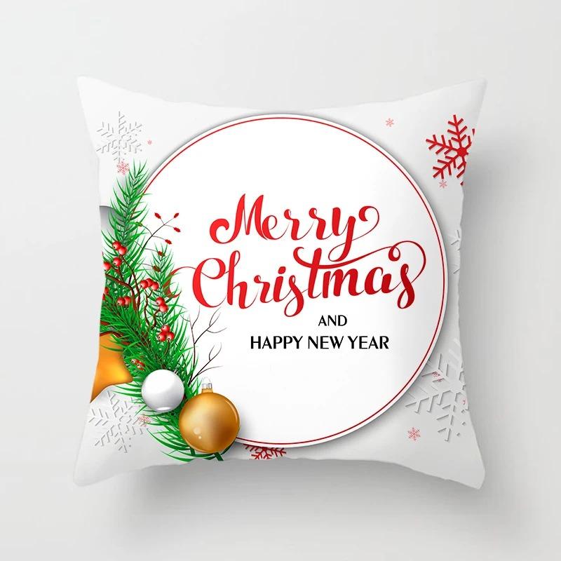 Christmas Themed Pillowcases Car Accessories Office Santa Claus Living Room Sofa Home Pillowcases