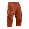 Men's Cargo Shorts Drawstring Waist Multi Pocket Workwear Style Casual Knee Length Trousers Lightweight Durable Fabric