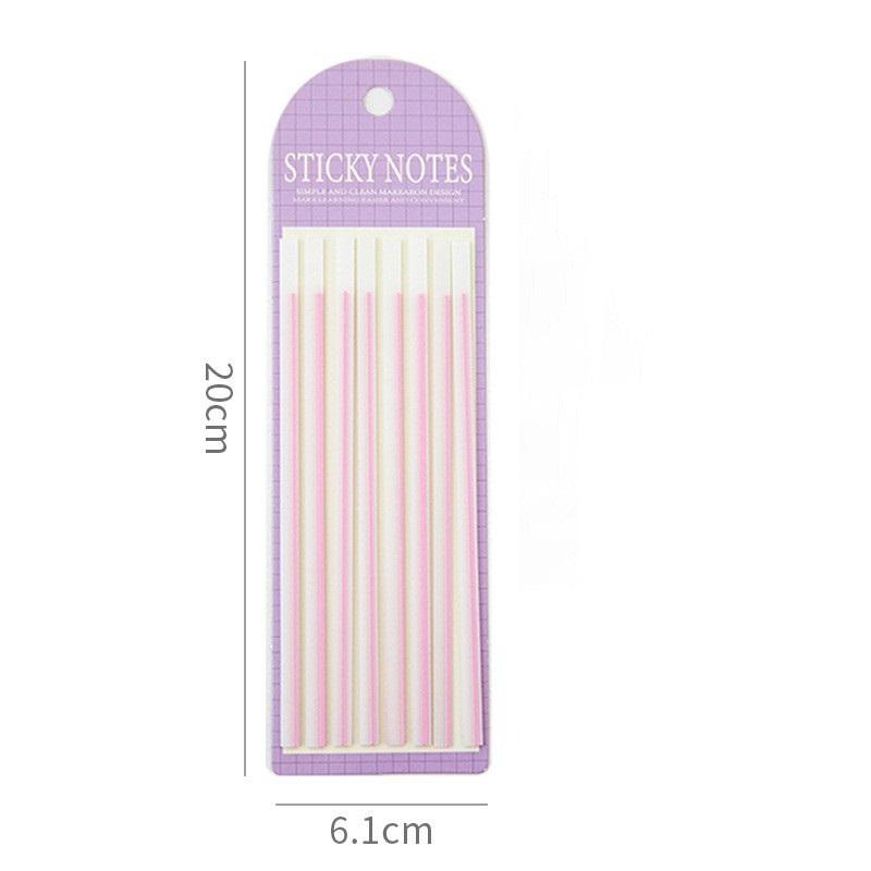 1pcs Macaron Color Sticky Strips 160 Sheets Fluorescent PET Transparent Memo Pad Index Stickers Office