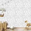 White Geometric Pattern Wallpaper for Living Room and Bedroom 50x1000