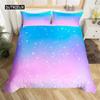 Rainbow Gradient Duvet Cover Set Queen Size Cute Bedding for Kids Girls Polyester Quilt Cover Single King Twin