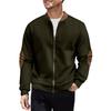 Men's Solid Color Corduroy Zipper Jacket Men's Sports Large Size Casual Jacket