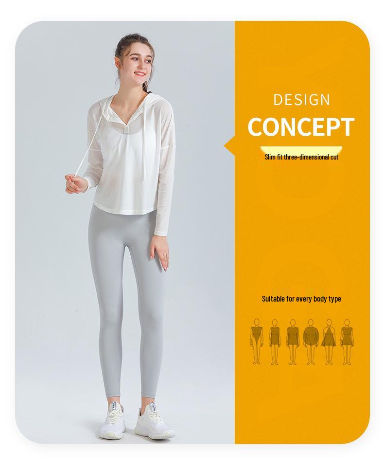 Dam Vår/Sommar Långärmad Lös Passform Solskydd Yoga Jacka