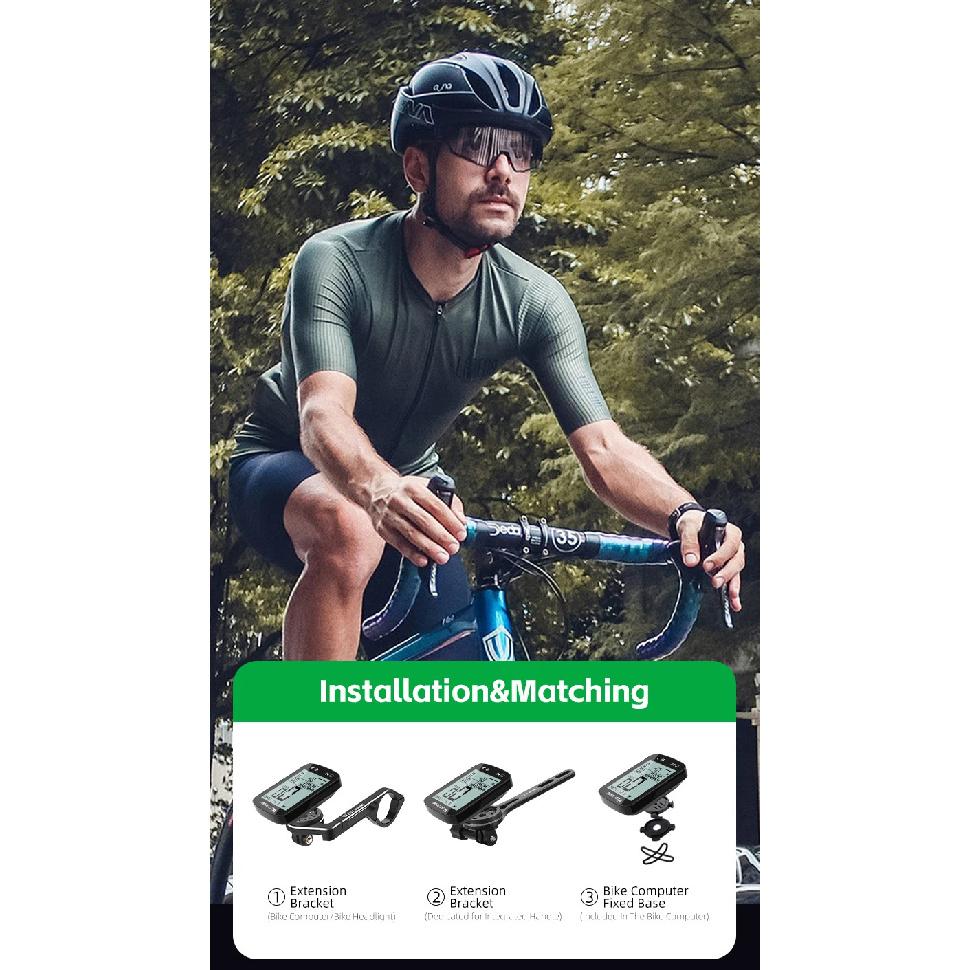 WEST BIKING Computadora Inteligente GPS para Bicicleta Pantalla Grande Velocímetro Inalámbrico para Ciclismo IPX7 Impermeable Ligero Odómetro de Bicicleta
