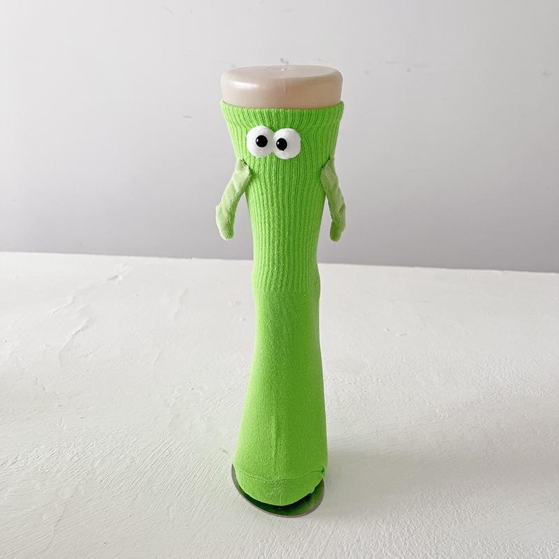 Hand Holding Socks Magnetic In Hands Funny Men For Women Novelty Friendship Couples Bestie Gift Boyfriend Girlfriend White Socks