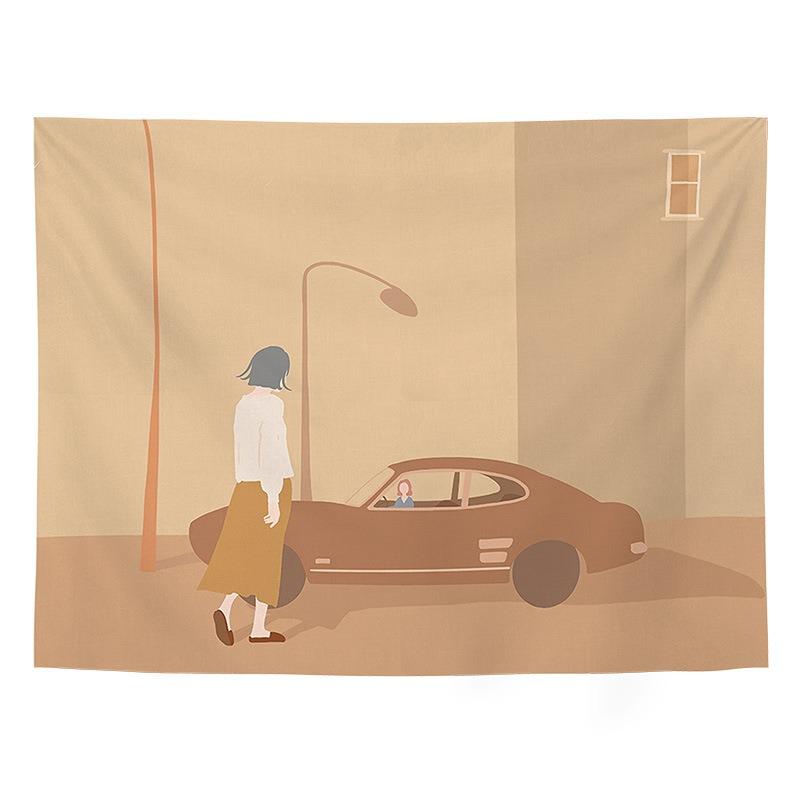 Morandi Background Hanging Cloth Home Wall Decoration Tapestry Office Living Room Tapestry