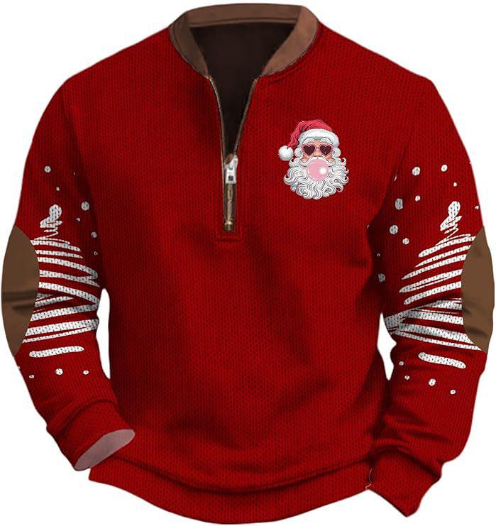 Men's Christmas Snowflake Tree Print Hoodie - Autumn 2025 Edition