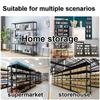 Multi-Layer Metal Rack Shelf Strong Load-Bearing Quick Installation Heavy Duty Shelving Steel Construction Storage Shelves