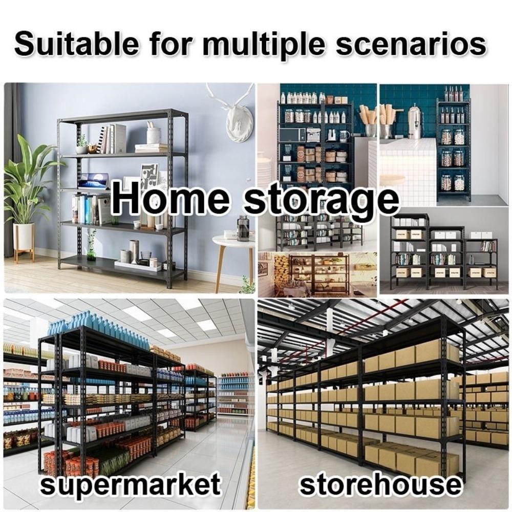 Multi-Layer Metal Rack Shelf Strong Load-Bearing Quick Installation Heavy Duty Shelving Steel Construction Storage Shelves