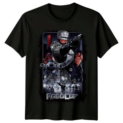 RoboCop (1987 m) Filmo plakato įkvėpti marškinėliai Retro 80-ųjų marškinėliai Unisex
