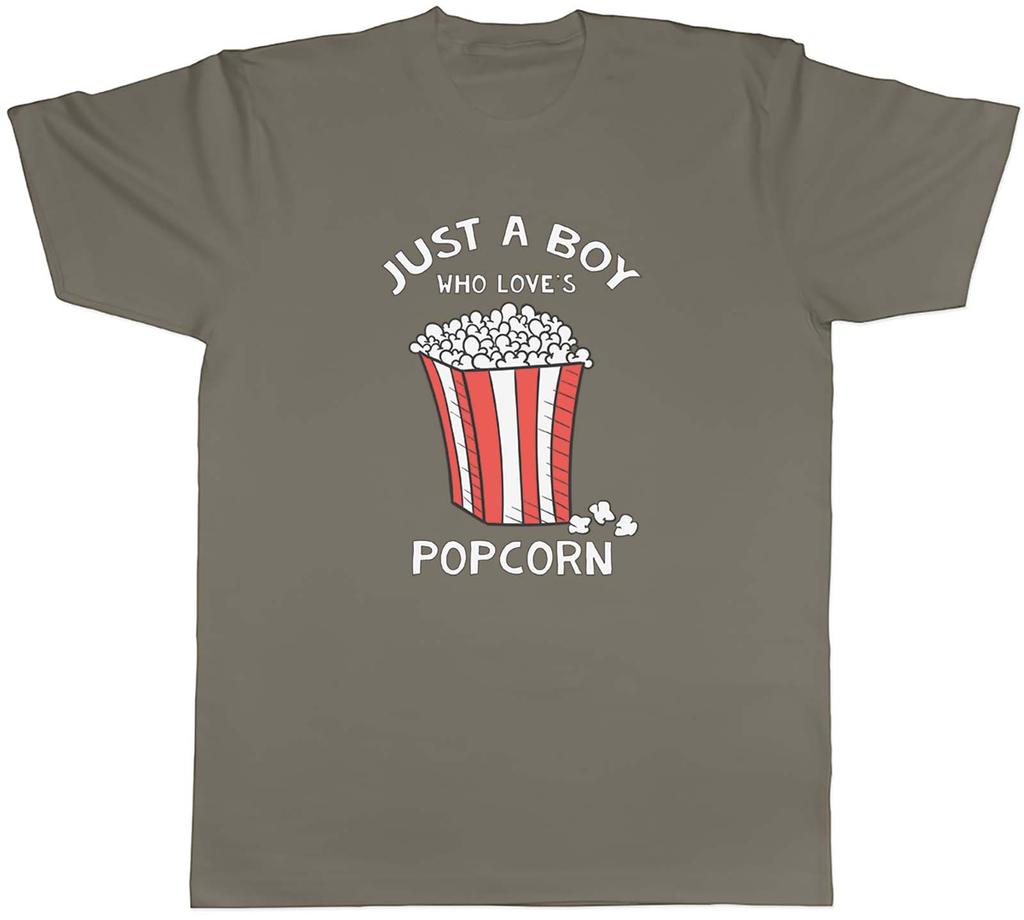 Just a Boy Unisexs TShirt Who Loves Popcorn Tee Gift
