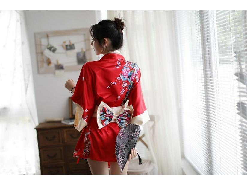 Plus Size Sexy Japanese Kimono Lingerie for Playful Role Play