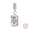 Argent S925 Chat Citrouille Carte à Jouer Ours de Diplôme Cheval de Mer 3mm Breloques Perles Design DIY Bijoux Fins