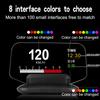 HUD Head Up Display OBD2 GPS Dual System Digital Speedometer Water & Oil Temp RPM Car Alarm Electronic Accessories 2024