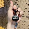 New Cute 3D Big Eyed Cat With Cat Head Keychains For Women Bag Pendant Car Key Chains Jewelry Gift Decoration Accessories Bag Charm
