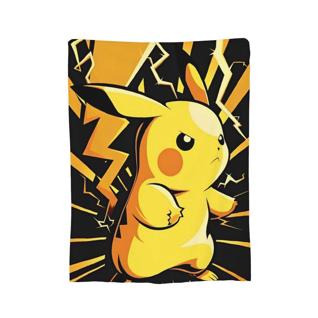 Pokemoned Anime Cartoon Flannel Blanket  Awesome Throw Blankets for  Sofa Bedding Lounge 150*125cm Bedspread,