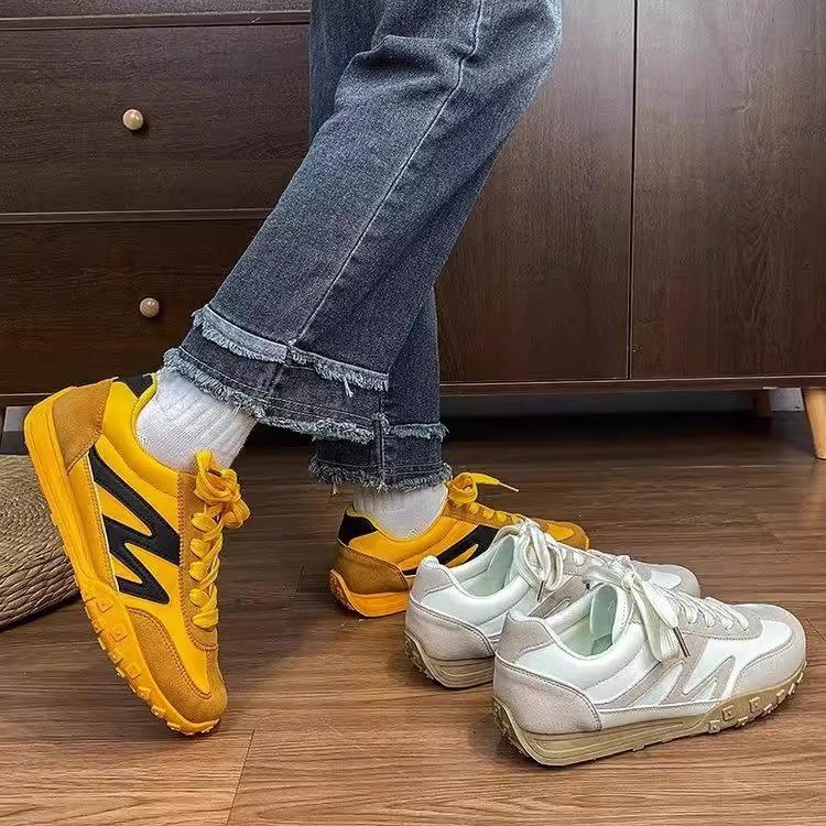 Thick bottom retro women's casual versatile light sports leather surface