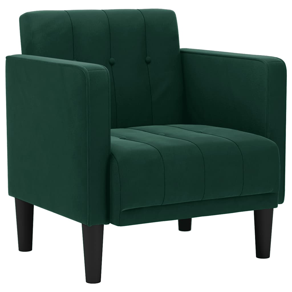 Armchair with Armrests Dark Green 53 cm Velvet