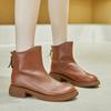Woman Ankle Boots British Style Casual Comfort Martin Boots Female Back Zipper Chunky Chelsea Boots Footwear