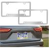 2PCS Carbon Fiber Car License Plate Frame, 6 * 12 Inches Aluminum Alloy Automotive License Tag Holder, Vehicle Front Rear Plate Cover Holder Bracket