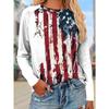 Fashion Women's Crew Neck Long Sleeve 3D Casual Color Printing Casual Long Sleeve Crew Neck T-Shirt