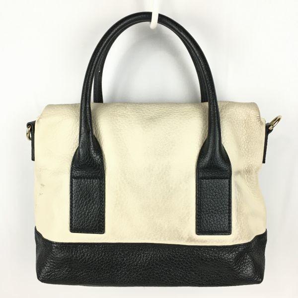 Kate Spade Lederhandtasche Beige × Schwarz Quaste Faltbar(GEBRAUCHT)