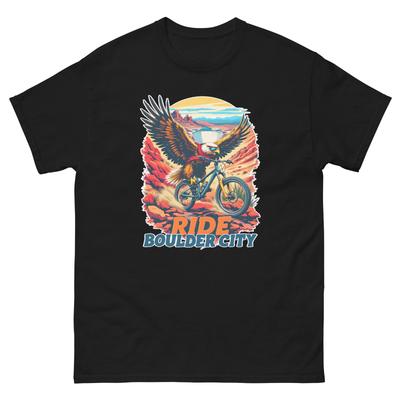 Fahre Boulder City Eagle Fun USA Fahrrad Radfahren Tier T-Shirt