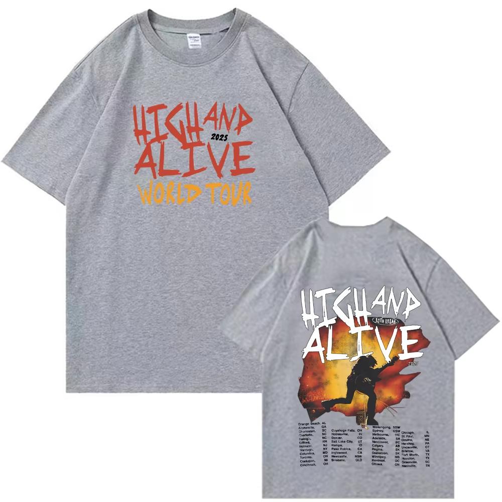 

Keith-Urban High and Alive Tour 2025 Summer T-shirt Harajuku O-neck Casual Shirt Gift Mens and Women s Summer T-shirt 4XL