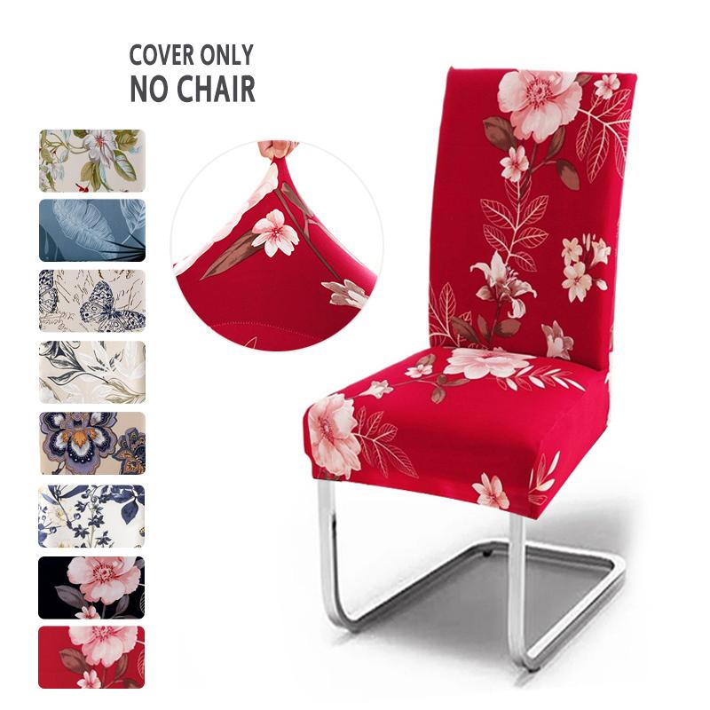 1/2/4/6Pcs Printed Dining Room Chair Coves Stretch Chair Slipcover Anti-slip Home Chair Seat Protector for Wedding Banquet Party