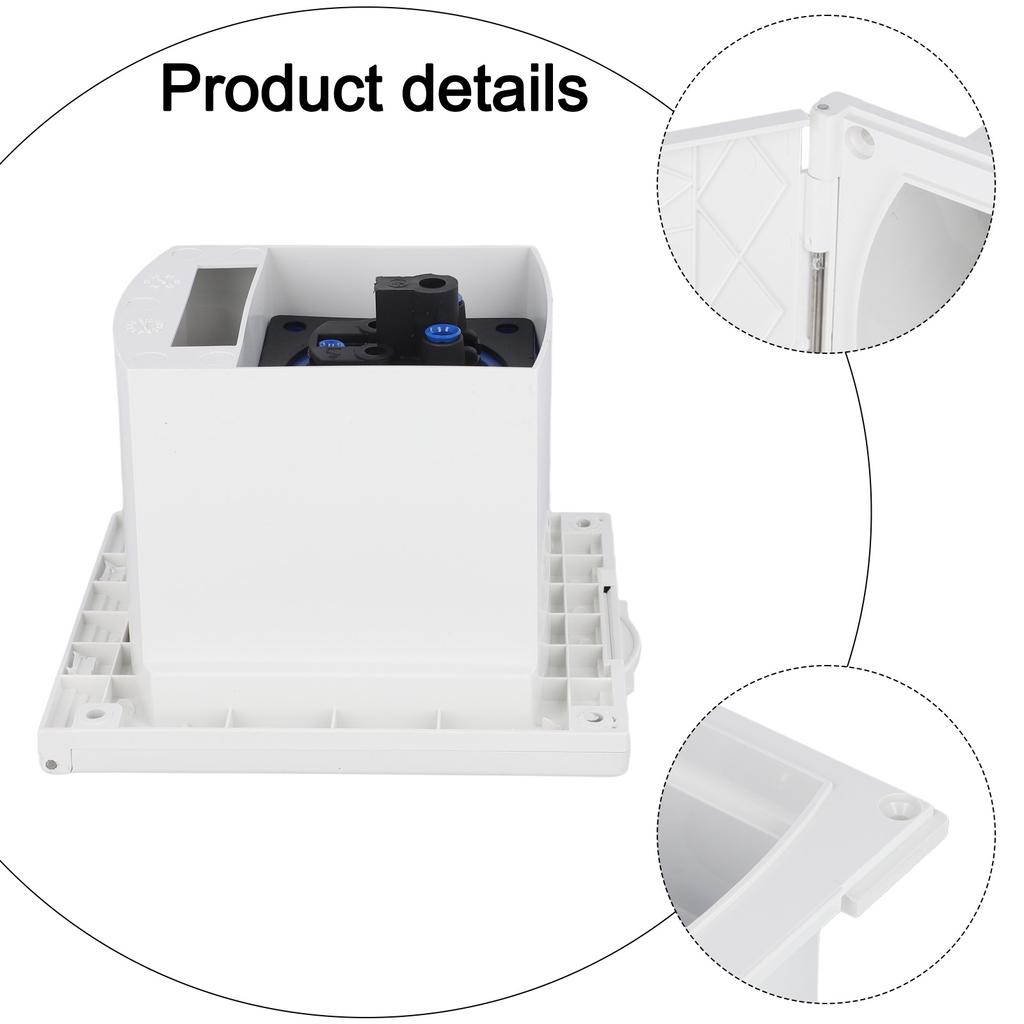 Square Connection Socket for Caravan and Camping IP44 Waterproof 16A 230V External Mains Input for Mobile Homes