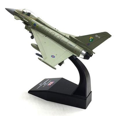 Eurofighter Typhoon Diecast Model Gevechtsvliegtuig - Afgewerkt Militair Verzamelaarsobject met Displaystandaard