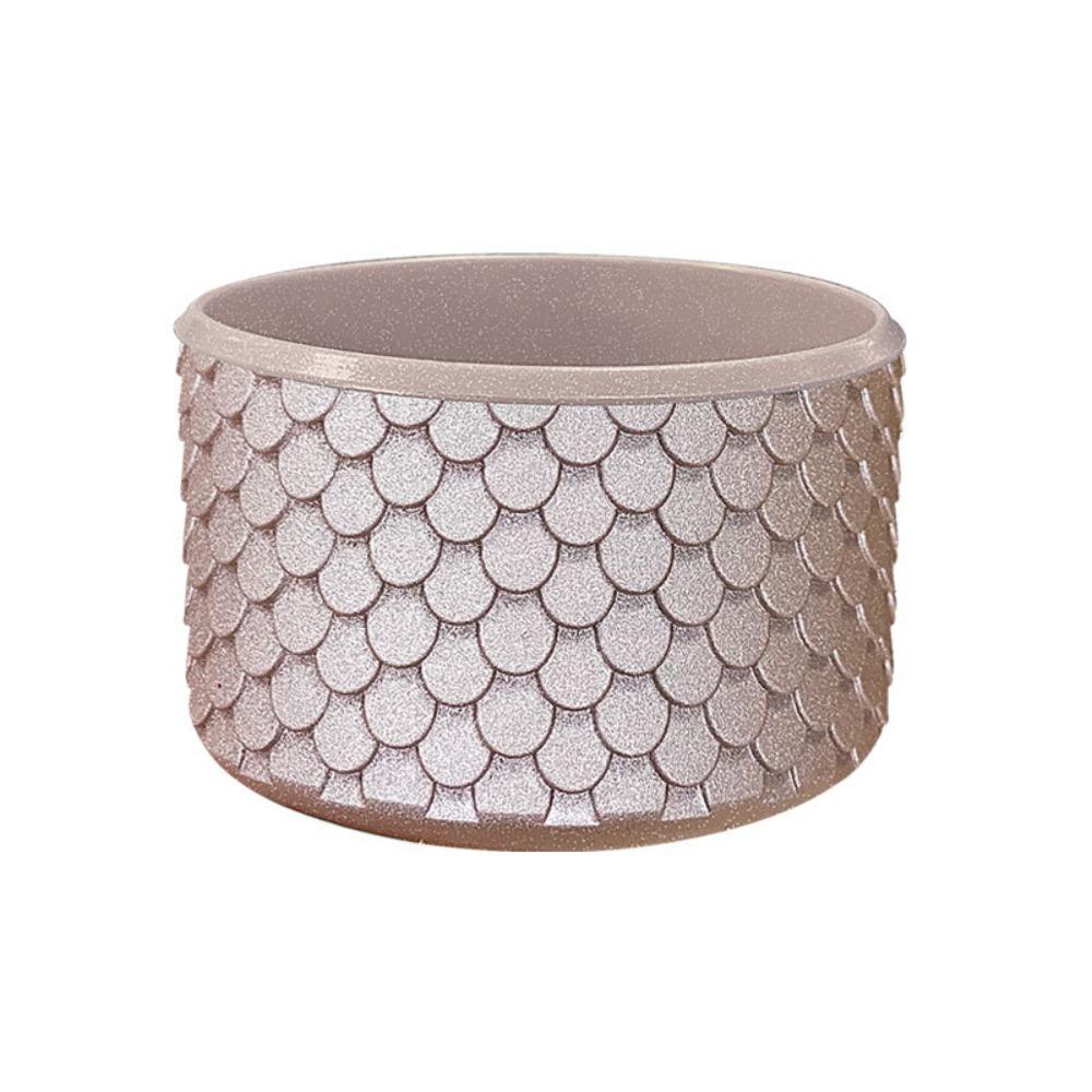 2pcs Silicone Cup Bottom Cover Fish Scale Pattern Bottle Bottom Sleeve  Car Cup