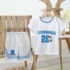 Children's Basketball Jersey Set Boys Girls Dry Fit Mesh Summer Sports Wear Short Sleeve Kids Clothing Athletic Outfit