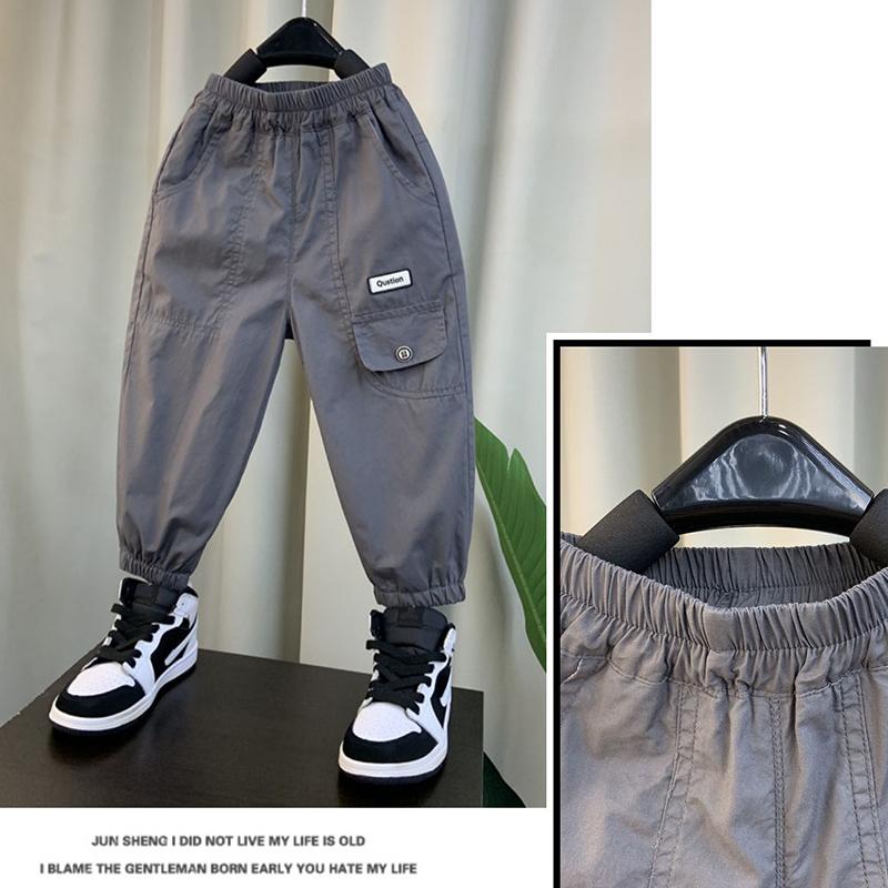 Spring Autumn Fashion Boys Pants Loose Comfortable Design Sport Overalls Cargo Trousers for 2-10 Years Old Kids