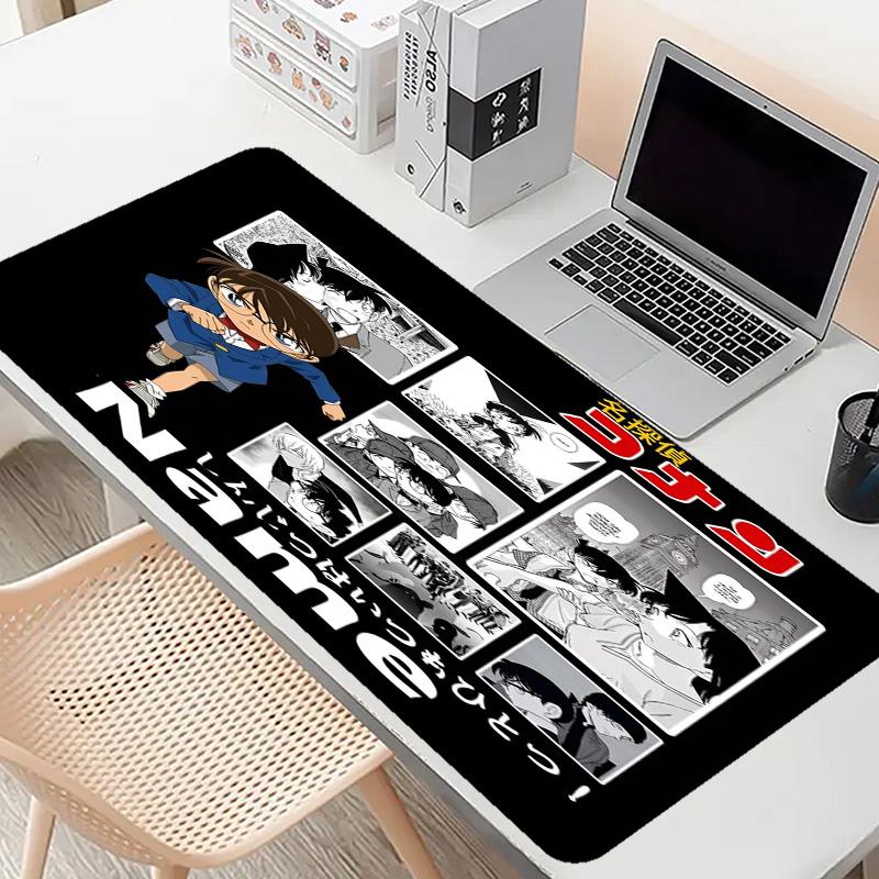 Custom Name Personalized Detective Conan Pattern Mousepad, Laptop PC Desk Mat, Decorative Desk Mat for Home Keyboard Pad Gift