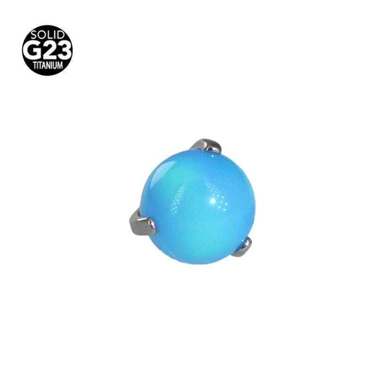 G23 Titanium Aurora Jelly Opal Stud for Ear, Lip, Tongue, and Cartilage Piercings