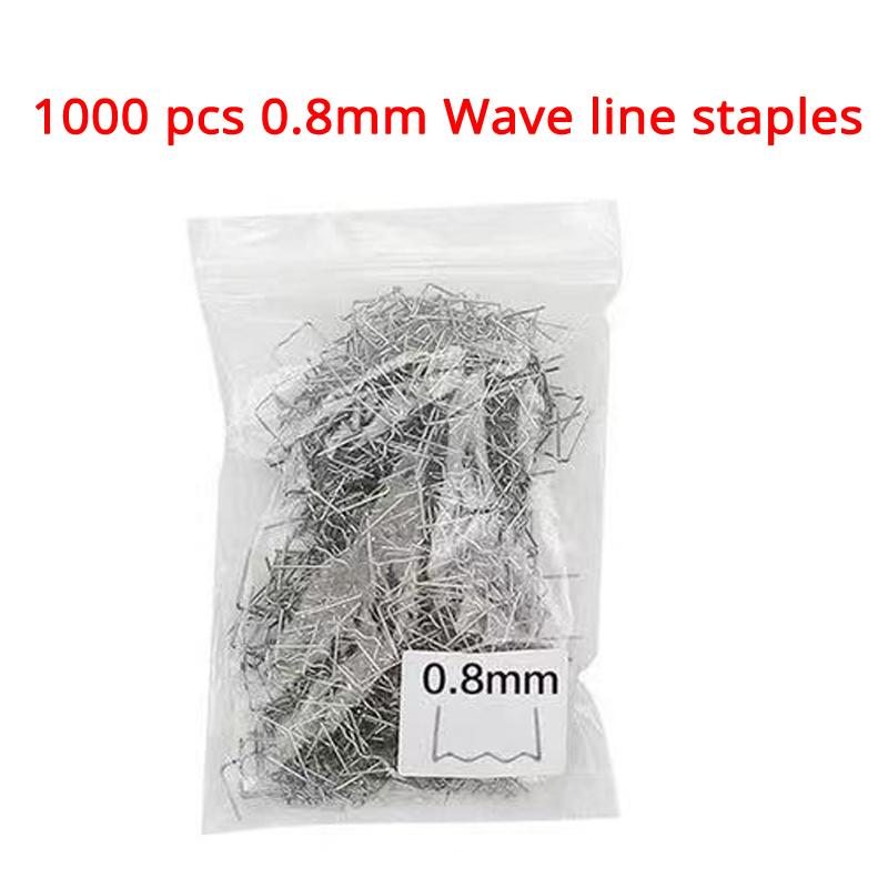 1000pcs Car Bumper Bodywork Plastic Stapler Repair Kit Welding Nails 0.6mm For Plastic Welder S Wave Staples Soldering Supplies