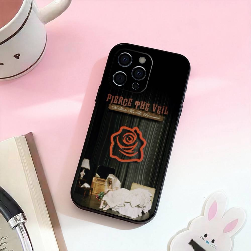 P-Pierce the V-Veil Band Phone Case Silicone Soft For IPhone 17,16,15,14,13,12,11,XS,Plus Pro Max