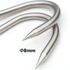 4Pcs Stainless Steel Meat Hooks, 7/8-Inch 4/8mm S-Hooks, Meat Processing Butcher Hook Pot Hooks