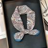 New Mulberry Silk European and American Style Retro Small Square Scarf Commuter Decoration Silk Scarf Flight Attendant Scarf Multi-functional Scarf