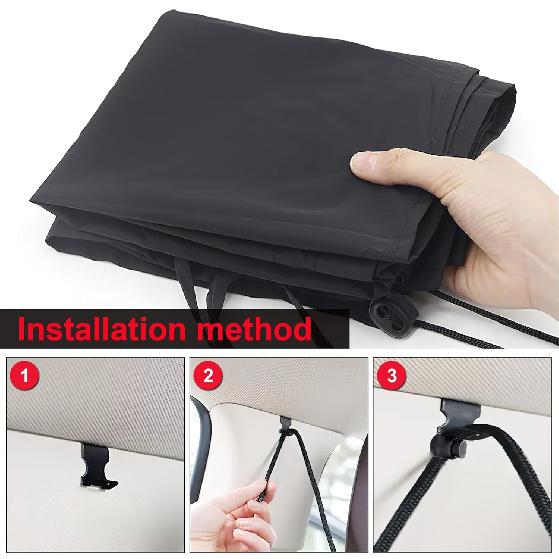 Set Of 3 Privacy Curta For Car, SUV, Van - Includes 1 Rear Seat Divider & 2 Side Windows Divider Curta For Camping & Sleeping