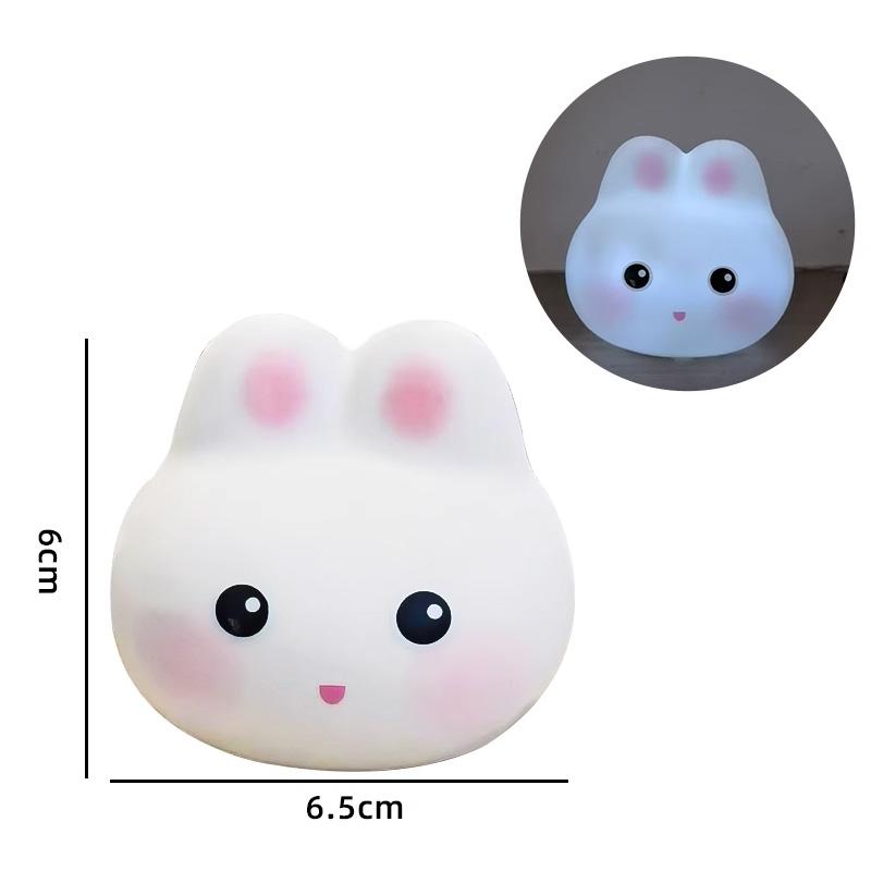 Vinyl Panda Night Light Bunny Lamp Cartoon Children's Bedroom Decorative Desk Lamp Present Adorable Animal Night Light Desk Accessories
