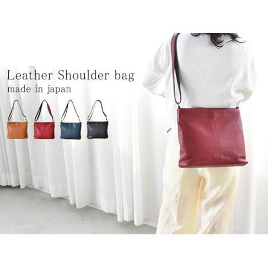 Everett genuine leather shoulder bag women made Japan cowhide A5 compatible holds 500ml crossbody carry lightweight front pocket everyday use travel