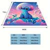 1pc Stitch Printing Blanket - Soft, All-Season Throw for Office Blanket, Personalized Gift with Adorable Cartoon Design